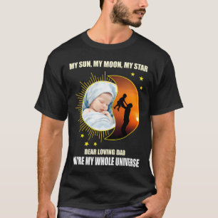 Interaktiv QR-kod Anpassad Foto Fars Dag T Shirt