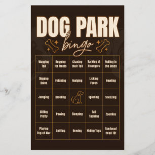 Interaktivt Hundpark Bingo-spel Flygblad