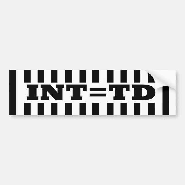 Intercept equals touchdown - Ersättningsdomare Bildekal (Framsidan)
