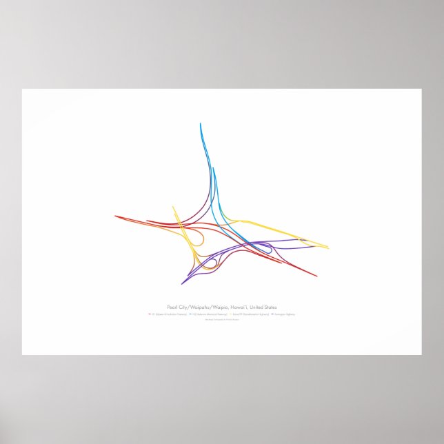 Interchange Choroegraphy: Pearl City HI, USA Poster (Framsidan)