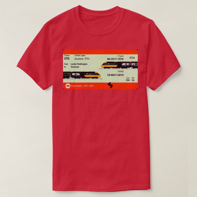 INTERCITY 125 HS T SHIRT (Design framsida)