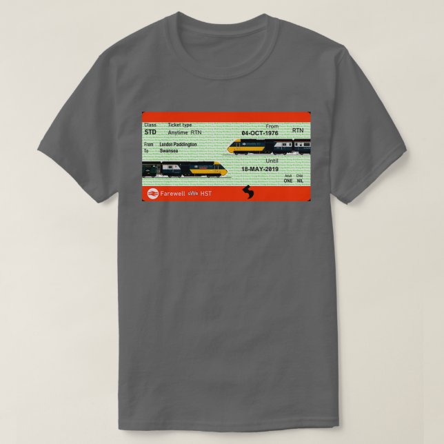 INTERCITY 125 HST T SHIRT (Design framsida)