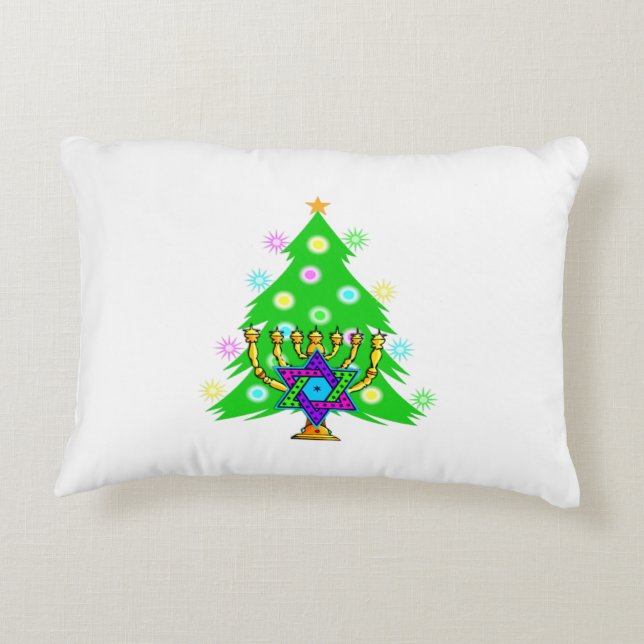 Interfaith Hanukkah jul Prydnadskudde (Baksidan)