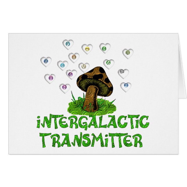 Intergalactic sändare hälsningskort (Framsidan Horizontal)