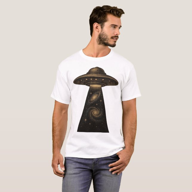 INTERGALACTIC SIGNAL – We Were Never Alone T Shirt (Hel framsida)
