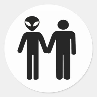 Intergalaktisk enhet runt klistermärke