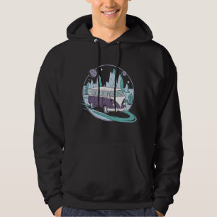 Intergalaktisk roadtrip – Psykedelisk rymdbuss Hoodie