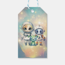 Intergalaktiska Märkre för födelsedagspresent Presentetikett
