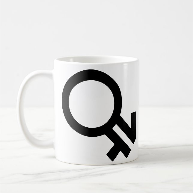 Intergenus könssymbol kaffemugg (Vänster)