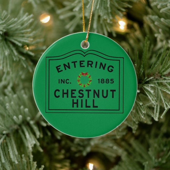 Intering av Chestnut Backe Newton Massachusetts Julgransprydnad Keramik (Träd)
