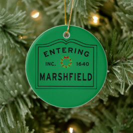 Intering av Marshfield Massachusetts jul Julgransprydnad Keramik