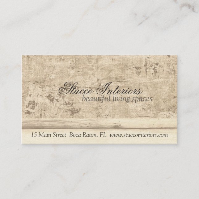 Interiör | Affärskort för yttre design Visitkort (Framsida)