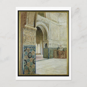 Interiör av Alhambra, Granada (akvarell) Vykort