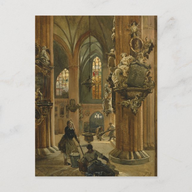 Interiör av Nikolaikyrkan, Berlin Vykort (Framsida)