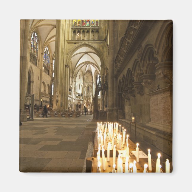 Interiör av St. Peters katedral i Regensburg Magnet (Framsidan)