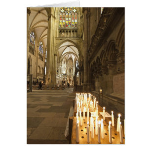 Interiör av St. Peters katedralen i Regensburg Hälsningskort