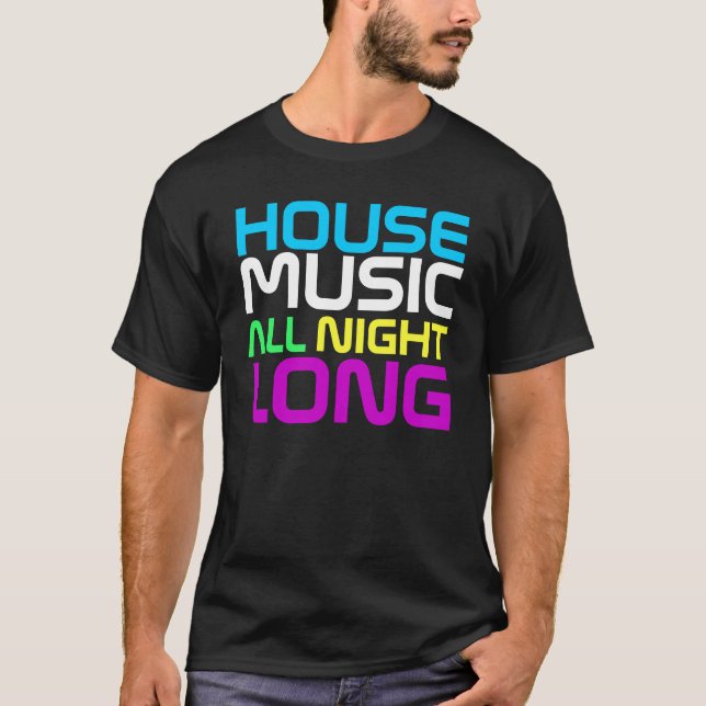 Interknit Couture - husmusik all natt Long T Shirt (Framsida)