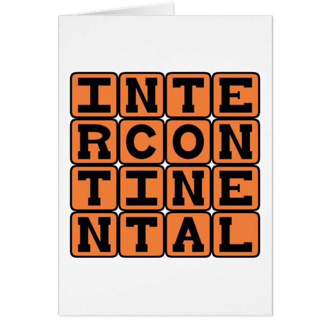 Interkontinental, Internationell Hälsningskort (Framsidan)