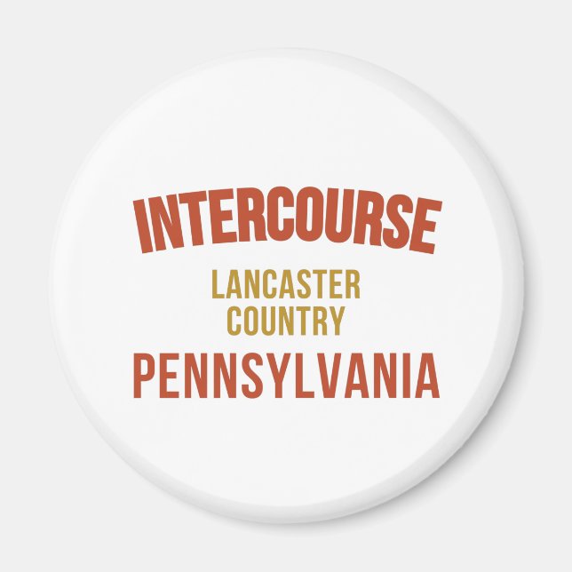 Interkurs Pennsylvania Karta, Lancaster Land Pa Magnet (Framsidan)