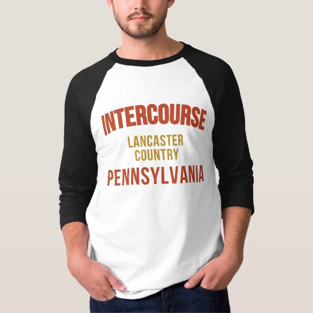 Interkurs Pennsylvania Karta, Lancaster Pa T Shirt (Framsida)
