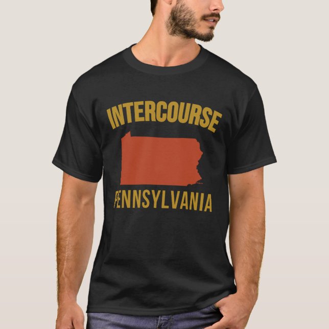 Interkurs Pennsylvania Karta, Lancaster Pa T Shirt (Framsida)