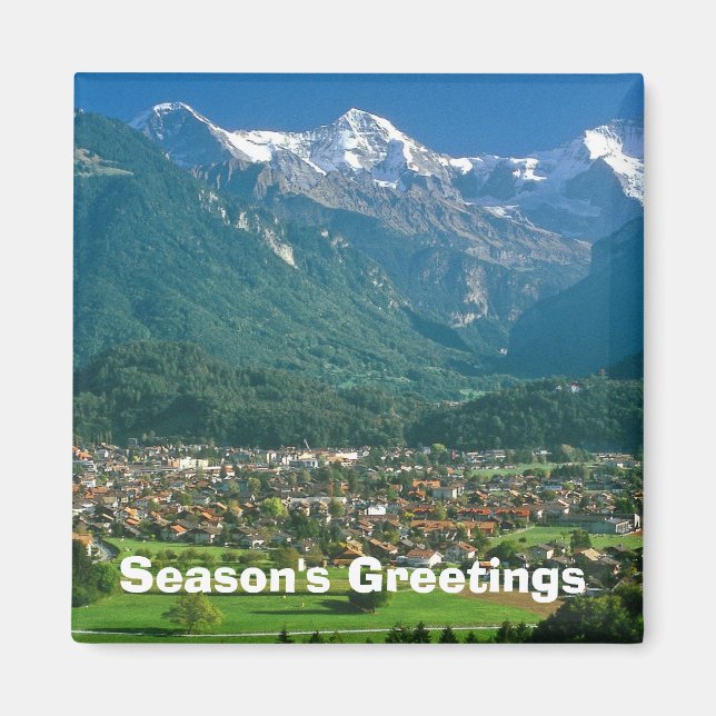 Interlaken och Jungfrau Magnet (Framsidan)