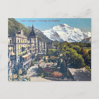 Interlaken Postcard Vintage Schweiz Postcard Vykort