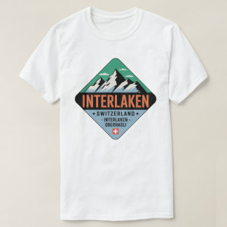 Interlaken Schweiz Bergmärke T-shirt