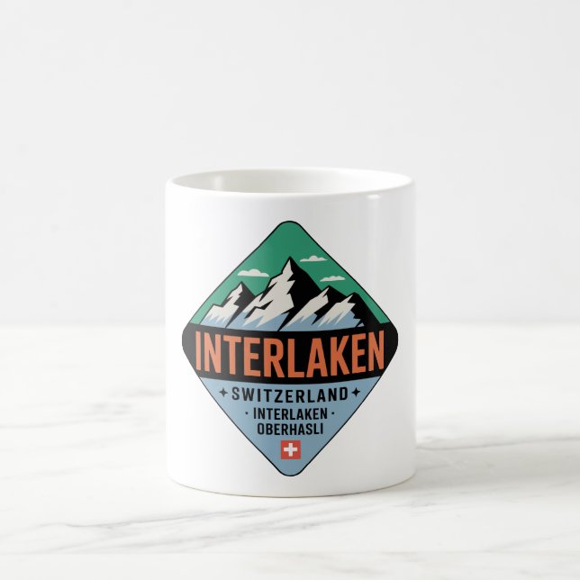 Interlaken Schweiz Bergmugg Kaffemugg (Center)