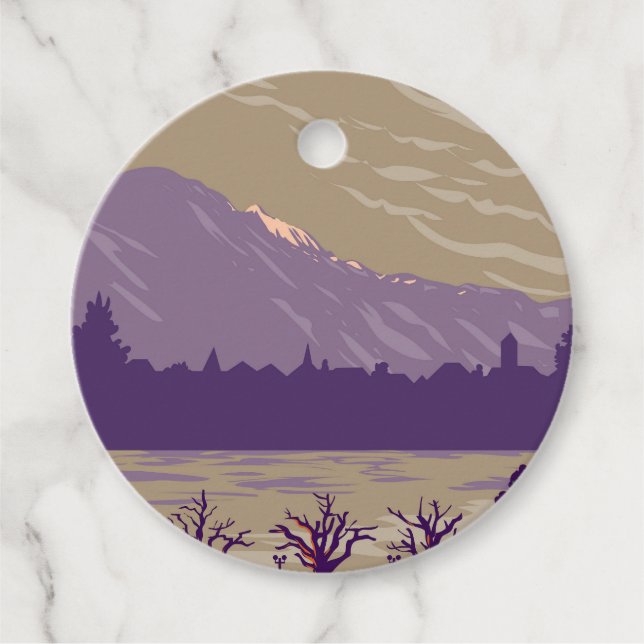 Interlaken Schweiz Gåvor Etiketter (Framsida)