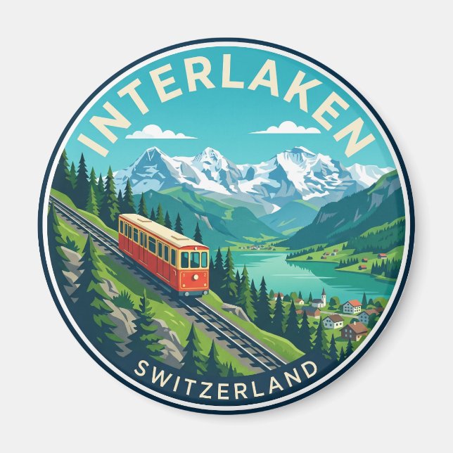 Interlaken Schweiz Magnet (Framsidan)
