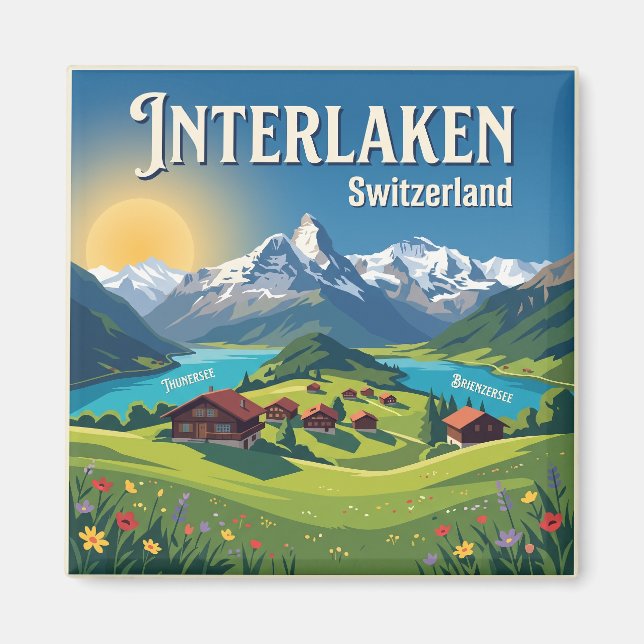 Interlaken Schweiz Magnet (Framsidan)