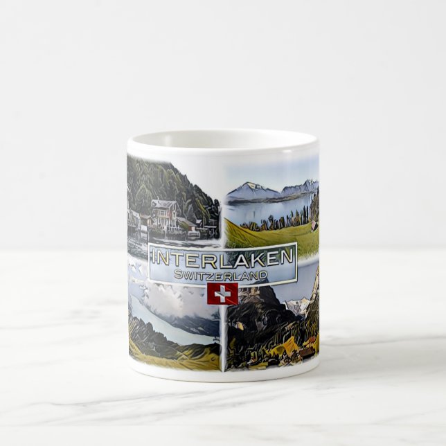 Interlaken - Schweiz - Mosaic - Kaffemugg (Center)