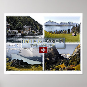 Interlaken - Schweiz - Mosaic - Poster