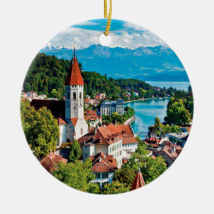 Interlaken Schweiz Panoramic Ornament