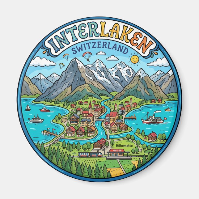Interlaken, Schweiz Schweiz Magnet (Framsidan)