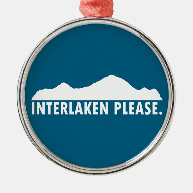 Interlaken Schweiz Vänligen Julgransprydnad Metall (Framsidan)