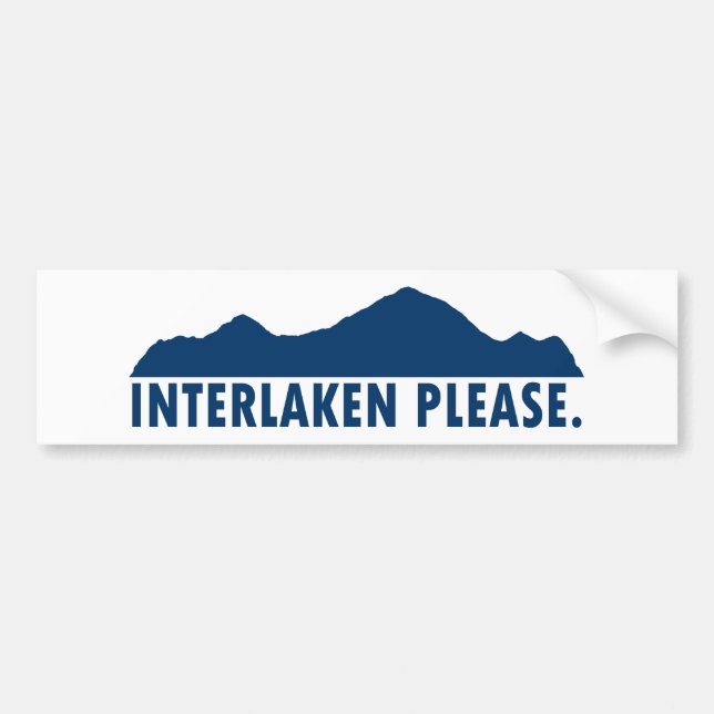 Interlaken Switzerland Please Bildekal (Framsidan)