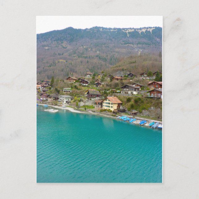 Interlaken, synen från bron vykort (Framsida)