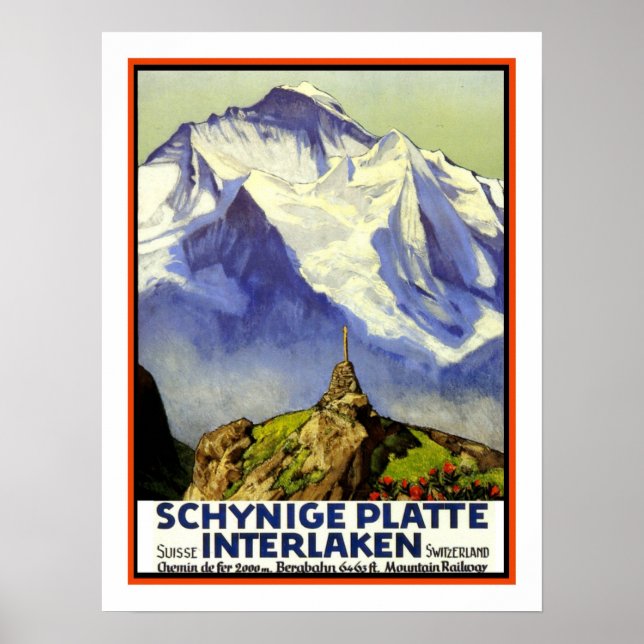 Interlaken Vintage resor Poster (Framsidan)