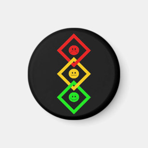 Interlinked moody Stoplight Magnet