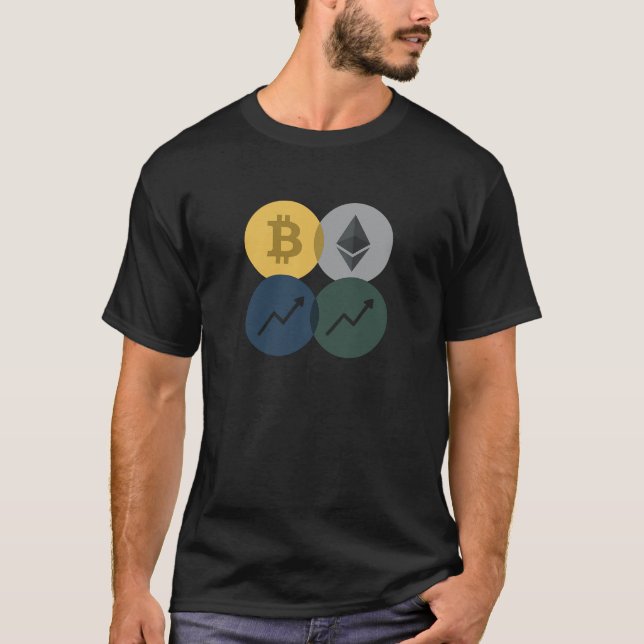 Interlocking Crypto Circles Trader T-Shirt (Framsida)