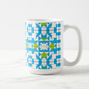 Interlocking Pusseltema För Vardagen Kaffemugg