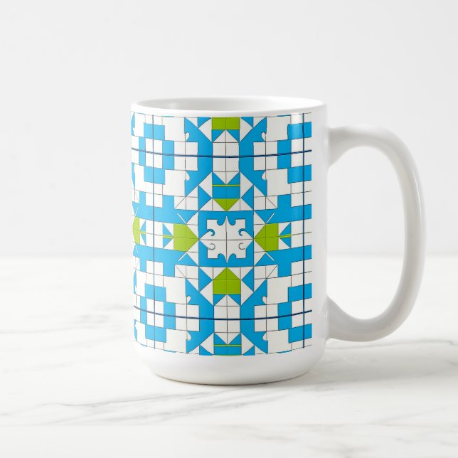 Interlocking Pusseltema För Vardagen Kaffemugg (Höger)