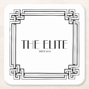 Interlocking rampersonlig för vintage underlägg papper kvadrat