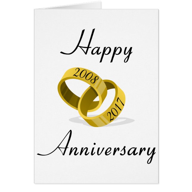 Interlocking ringar - inristad personligt bröllp hälsningskort (Framsidan)