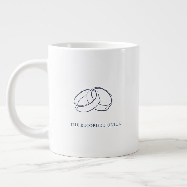 Interlocking Rings- Minimalist Union Mug Gift Jumbo Mugg (Vänster)