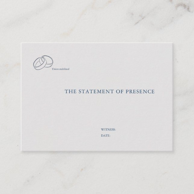 Interlocking Rings- Minimalist Wedding Enclosure Tilläggskort (Framsida)