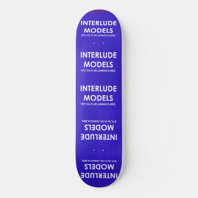 INTERLUDE MODELS  8 1/4" Skateboarddäck Mini Skateboard Bräda 18,5 Cm (Framsida)