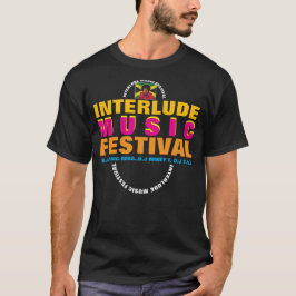 INTERLUDE MUSIC FESTIVA;L Grundläggande svart t-sh T Shirt